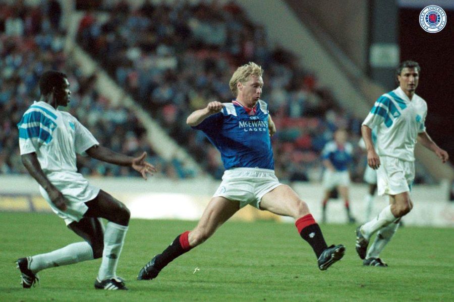 Mikhailichenko in action for Rangers against Marseille in the Champions League. PIC: Rangers FC