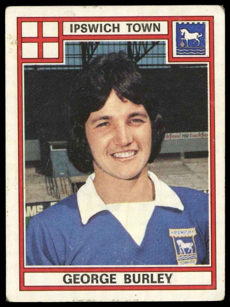 Football sticker of George Burley in his Ipswich Town playing days.
